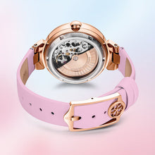 Load image into Gallery viewer, Black By Blue Brave Cherry Blossom 36mm (4B1196) Pink Mother Of Pearl Dial Leather Strap Automatic Watch (Copy)