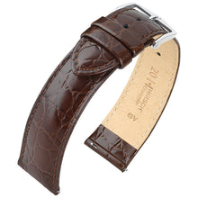 Load image into Gallery viewer, Hirsch CROCOGRAIN Crocodile Embossed Leather Watch Strap 20mm