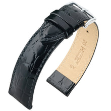 Load image into Gallery viewer, Hirsch CROCOGRAIN Crocodile Embossed Leather Watch Strap 22mm