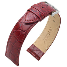 Load image into Gallery viewer, Hirsch CROCOGRAIN Crocodile Embossed Leather Watch Strap 20mm