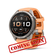 Load image into Gallery viewer, Garmin Fenix 9 Pro – 43mm Titanium with Shell Pink/Autumn Orange Silicone Band