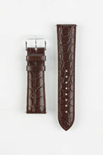 Load image into Gallery viewer, Hirsch CROCOGRAIN Crocodile Embossed Leather Watch Strap 18mm