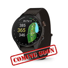 Load image into Gallery viewer, Garmin Approach S72 43mm Carbon Gray/Heritage Bronze DLC Titanium Bezel with Pebble Gray ComfortFit Fabric Band