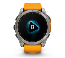 Load image into Gallery viewer, Garmin Fenix 8 AMOLED 51mm Sapphire Titanium with Spark Orange/Graphite Silicone Band