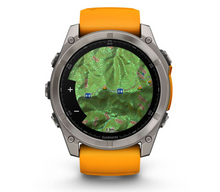 Load image into Gallery viewer, Garmin Fenix 8 AMOLED 51mm Sapphire Titanium with Spark Orange/Graphite Silicone Band
