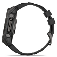 Load image into Gallery viewer, Garmin Fenix 8 AMOLED 51mm Sapphire Titanium Carbon Gray DLC with Black/Pebble Gray Silicone Band