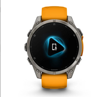 Load image into Gallery viewer, Garmin Fenix 8 AMOLED 47mm Sapphire Titanium with Spark Orange/Graphite Silicone Band