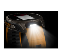 Load image into Gallery viewer, Garmin Fenix 8 AMOLED 47mm Sapphire Titanium with Spark Orange/Graphite Silicone Band