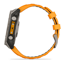 Load image into Gallery viewer, Garmin Fenix 8 AMOLED 47mm Sapphire Titanium with Spark Orange/Graphite Silicone Band