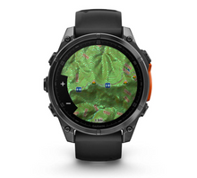 Load image into Gallery viewer, Garmin Fenix 8 AMOLED 47mm Stainless Steel Slate Gray with Black Silicone Band
