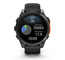 Load image into Gallery viewer, Garmin Fenix 8 AMOLED 47mm Stainless Steel Slate Gray with Black Silicone Band