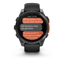 Load image into Gallery viewer, Garmin Fenix 8 AMOLED 47mm Stainless Steel Slate Gray with Black Silicone Band