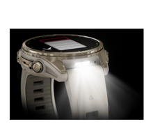 Load image into Gallery viewer, Garmin Fenix 8 AMOLED 43mm Sapphire Stainless Steel Soft Gold with Fog Gray/Dark Sandstone Silicone Band (Pre-order)