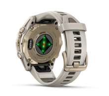 Load image into Gallery viewer, Garmin Fenix 8 AMOLED 43mm Sapphire Stainless Steel Soft Gold with Fog Gray/Dark Sandstone Silicone Band (Pre-order)