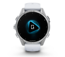 Load image into Gallery viewer, Garmin Fenix 8 AMOLED 43mm Stainless Steel Silver with Whitestone Silicone Band (Pre-order)
