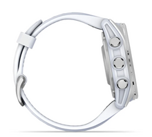 Load image into Gallery viewer, Garmin Fenix 8 AMOLED 43mm Stainless Steel Silver with Whitestone Silicone Band (Pre-order)