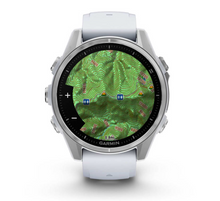 Load image into Gallery viewer, Garmin Fenix 8 AMOLED 43mm Stainless Steel Silver with Whitestone Silicone Band (Pre-order)