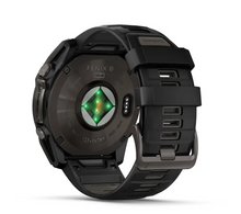 Load image into Gallery viewer, Garmin Fenix 8 51mm Solar Sapphire Carbon Gray DLC Titanium with Black/Pebble Gray Silicone Band