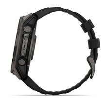 Load image into Gallery viewer, Garmin Fenix 8 51mm Solar Sapphire Carbon Gray DLC Titanium with Black/Pebble Gray Silicone Band