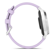 Load image into Gallery viewer, Garmin Lily 2 Active Silver with Purple Jasmine Silicone Band (Pre-order)