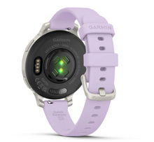 Load image into Gallery viewer, Garmin Lily 2 Active Silver with Purple Jasmine Silicone Band (Pre-order)