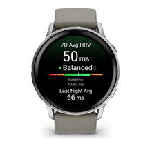 Load image into Gallery viewer, Garmin Venu 4 - 45mm Silver with Silver Gray Silicone Band (Pre-order)