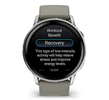 Load image into Gallery viewer, Garmin Venu 4 - 45mm Silver with Silver Gray Silicone Band (Pre-order)