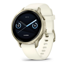 Load image into Gallery viewer, Garmin Venu 4 - 41mm Lunar Gold with Bone Silicone Band