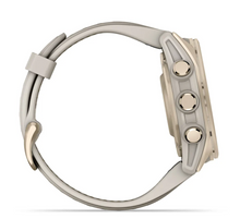 Load image into Gallery viewer, Garmin Fenix 8 AMOLED 43mm Sapphire Stainless Steel Soft Gold with Fog Gray/Dark Sandstone Silicone Band (Pre-order)
