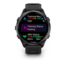 Load image into Gallery viewer, Forerunner 970 Carbon Gray DLC Titanium with Black Case and Black/Translucent Whitestone Band