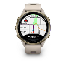 Load image into Gallery viewer, Forerunner 970 Soft Gold Titanium with French Gray Case and French Gray/Translucent Indigo Band