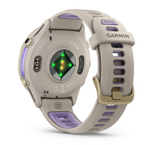 Load image into Gallery viewer, Forerunner 970 Soft Gold Titanium with French Gray Case and French Gray/Translucent Indigo Band