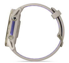 Load image into Gallery viewer, Forerunner 970 Soft Gold Titanium with French Gray Case and French Gray/Translucent Indigo Band