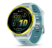 Load image into Gallery viewer, Garmin Forerunner 570 - 47mm Amp Yellow Aluminum with Translucent Whitestone/Turquoise Band
