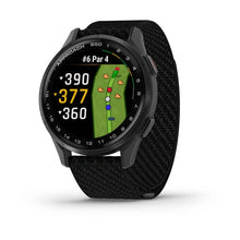 Load image into Gallery viewer, Garmin Approach S50 Slate Aluminum Bezel with Black ComfortFit Nylon Band