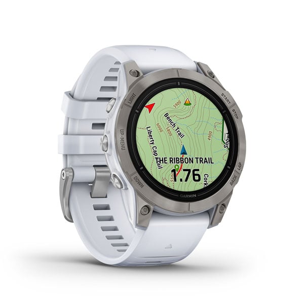 Garmin Fenix 6 Pro Solar Whitestone Silicone Strap Watch