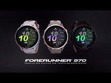 Load and play video in Gallery viewer, Forerunner 970 Titanium with Whitestone Case and Whitestone/Translucent Amp Yellow Band