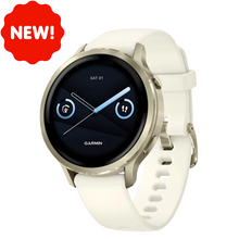 Load image into Gallery viewer, Garmin Venu 4 - 41mm Lunar Gold with Bone Silicone Band