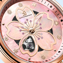 Load image into Gallery viewer, Black By Blue Brave Cherry Blossom 36mm (4B1196) Pink Mother Of Pearl Dial Leather Strap Automatic Watch (Copy)
