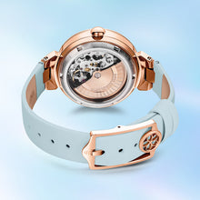 Load image into Gallery viewer, Black By Blue Brave Cherry Blossom 36mm (4B1195) Blue Mother Of Pearl Dial Leather Strap Automatic Watch
