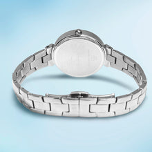 Load image into Gallery viewer, Black By Blue Brave Cherry Blossom 32mm (4B1211) Blue Mother Of Pearl Dial Genuine Diamonds Sakura Petal Hand Silver Bracelet Watch
