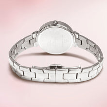 Load image into Gallery viewer, Black By Blue Brave Cherry Blossom 32mm (4B1212) Pink Mother Of Pearl Dial Genuine Diamonds Sakura Petal Hand Silver Bracelet Watch
