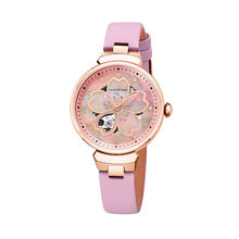 Load image into Gallery viewer, Black By Blue Brave Cherry Blossom 36mm (4B1196) Pink Mother Of Pearl Dial Leather Strap Automatic Watch (Copy)
