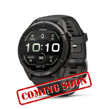 Load image into Gallery viewer, Garmin Fenix 9 Pro – 43mm Carbon Gray DLC Titanium with Black/Pebble Gray Silicone Band

