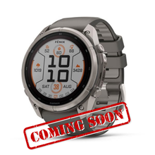 Load image into Gallery viewer, Garmin Fenix 9 Pro – Solar, 47 mm Titanium with Pebble Gray/Silver Gray Silicone Band
