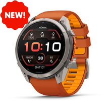 Load image into Gallery viewer, Garmin Fenix 9 Pro – 51 mm Titanium with Autumn Orange/Spark Orange Silicone Band
