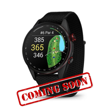 Load image into Gallery viewer, Garmin Approach S72 47mm Carbon Gray/Red DLC Titanium Bezel with Black ComfortFit Fabric Band
