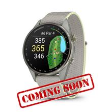 Load image into Gallery viewer, Garmin Approach S72 47mm Silver/Citron Titanium Bezel with Fog Gray/Citron ComfortFit Fabric Band
