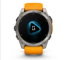 Load image into Gallery viewer, Garmin Fenix 8 AMOLED 51mm Sapphire Titanium with Spark Orange/Graphite Silicone Band
