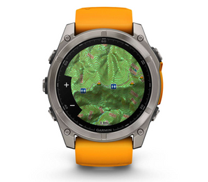 Garmin Fenix 8 AMOLED 51mm Sapphire Titanium with Spark Orange/Graphite Silicone Band